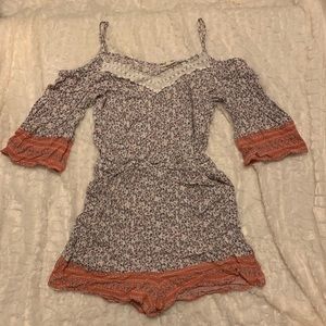 Cold Shoulder Floral Romper